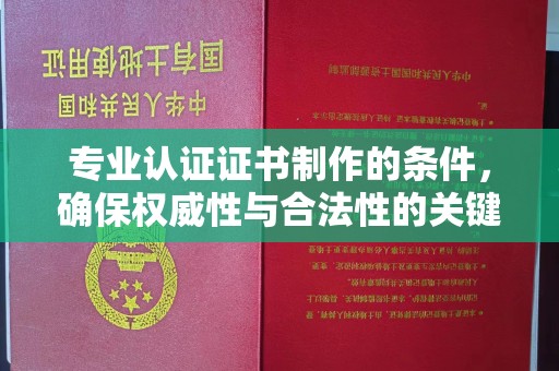 淇滨专业认证证书制作的条件，确保权威性与合法性的关键要素